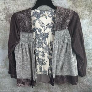 Purple and Grey Open Jacket